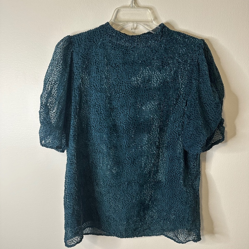 Maurices Teal Velvet Top
